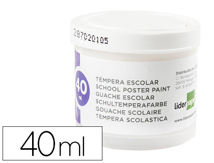 40ml. témpera escolar Liderpapel blanca